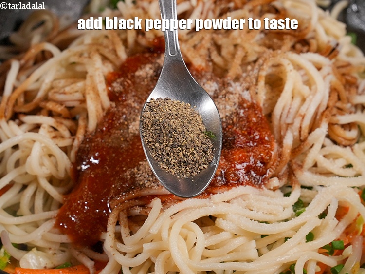Step 22 – Add black pepper powder to taste.