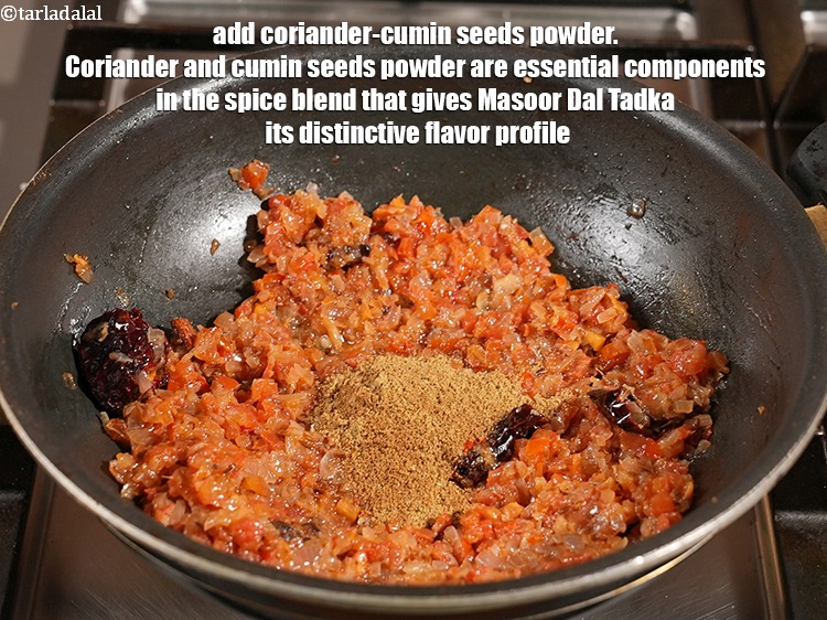 Step 22 – Add 2 tsp <a href="https://www.tarladalal.com/glossary-coriander-cumin-seeds-powder-dhania-jeera-powder-375i">coriander-cumin seeds (dhania-jeera) powder</a>. Coriander and cumin seeds powder are essential …