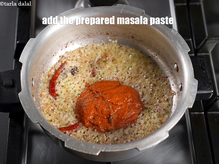 Step 22 – Add the prepared masala paste.<br /> &nbsp;