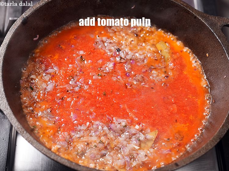 Step 29 – Add 1 cup tomato pulp.