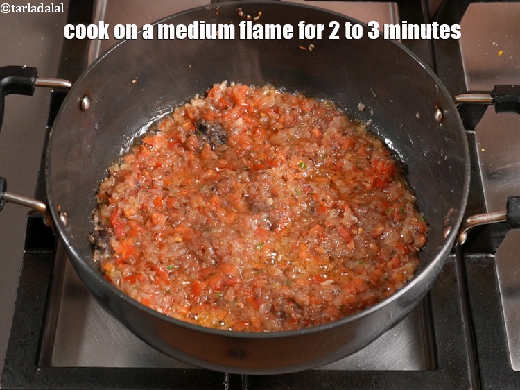Step 22 – Cook on a medium flame for 2 to 3 minutes.