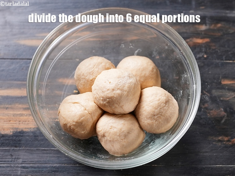 Step 23 – Divide the dough into 6 equal portions.