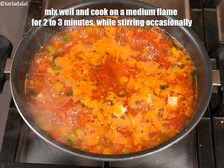 Step 21 – Mix well and cook on a medium flame for 2 to 3 minutes, while stirring …