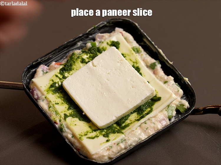 Step 22 – Place a paneer slice.