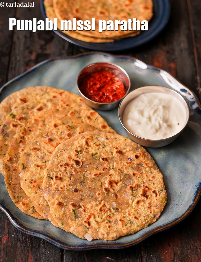 स्टेप 21 – <strong>पंजाबी मिस्सी रोटी</strong> को | <strong>पंजाबी मिस्सी पराठा | पंजाबी …