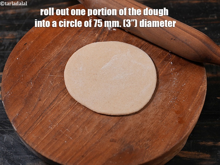 Step 25 – <meta charset="UTF-8" /> Roll out one portion of the dough into a circle of 75 …