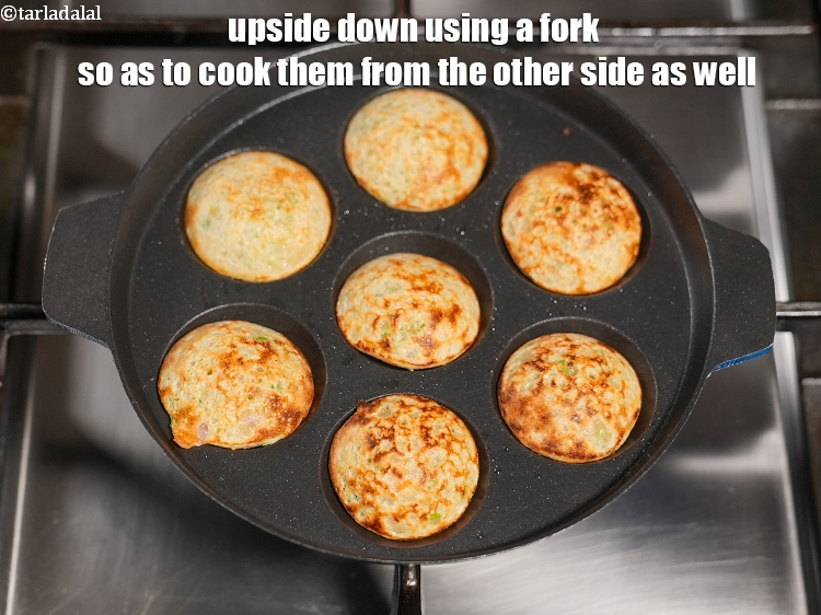 Step 23 – Upside down using a fork so as to cook them from the other side as …