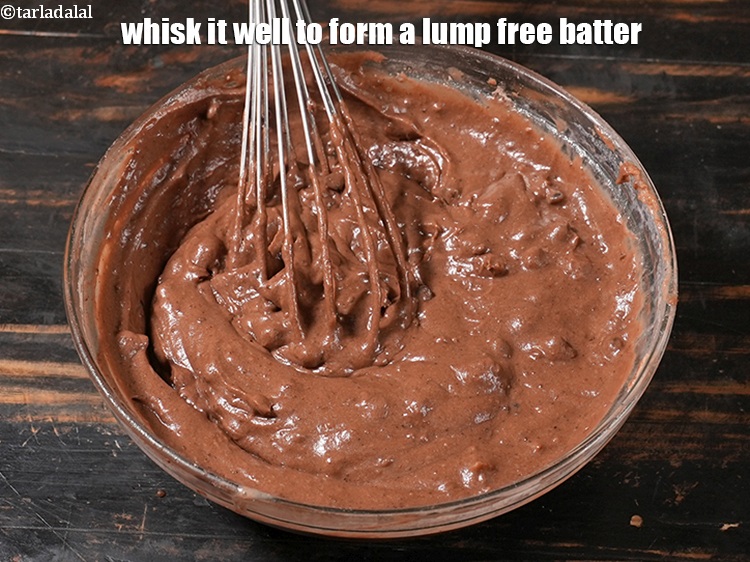 Step 22 – Whisk it well to form a lump free batter.