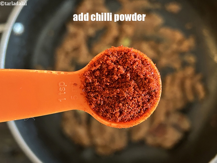Step 35 – Add&nbsp;<meta charset="UTF-8" />1 tsp&nbsp;<a href="glossary-chilli-powder-red-chilli-powder-339i">chilli powder</a>.