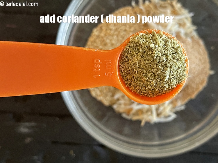 Step 22 – Add&nbsp;<meta charset="UTF-8" />3/4 tsp&nbsp;<a href="glossary-coriander-powder-dhania-powder-370i">coriander (dhania) powder</a>.