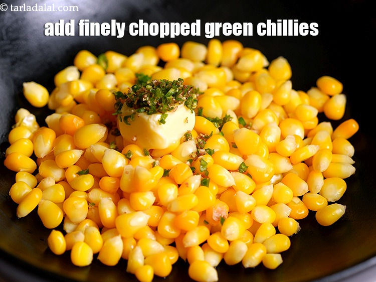 Step 31 – Add 1 tsp finely chopped green chillies.