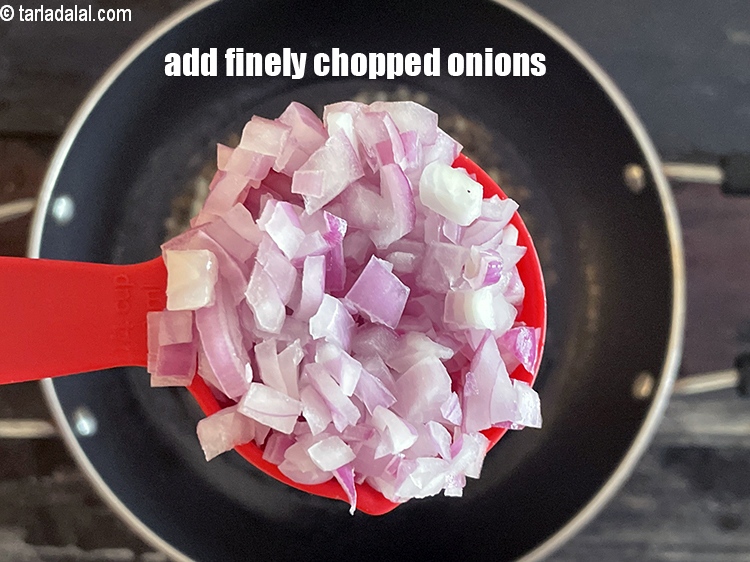 Step 22 – Add&nbsp;<meta charset="UTF-8" />1/4 cup&nbsp;finely&nbsp;<a href="glossary-chopped-onions-722i">chopped onions</a>.