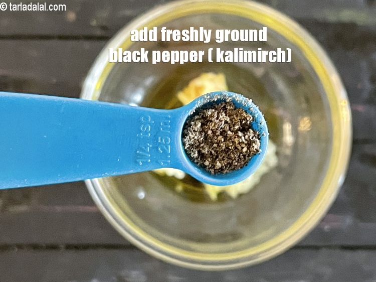 Step 22 – Add freshly ground black pepper to taste. We added 1/8th tsp black pepper.