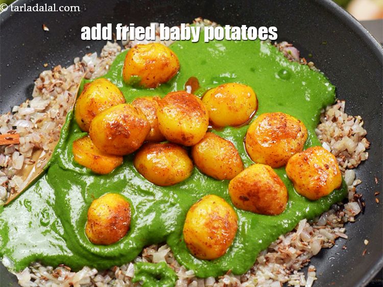 Step 21 – Add the fried baby potatoes.