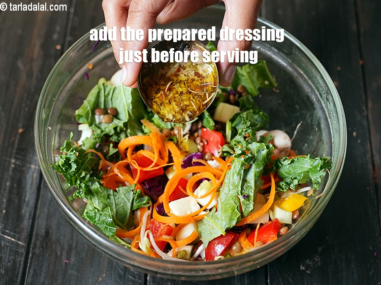 Step 38 – <meta charset="UTF-8" /> Add the prepared dressing just before serving.