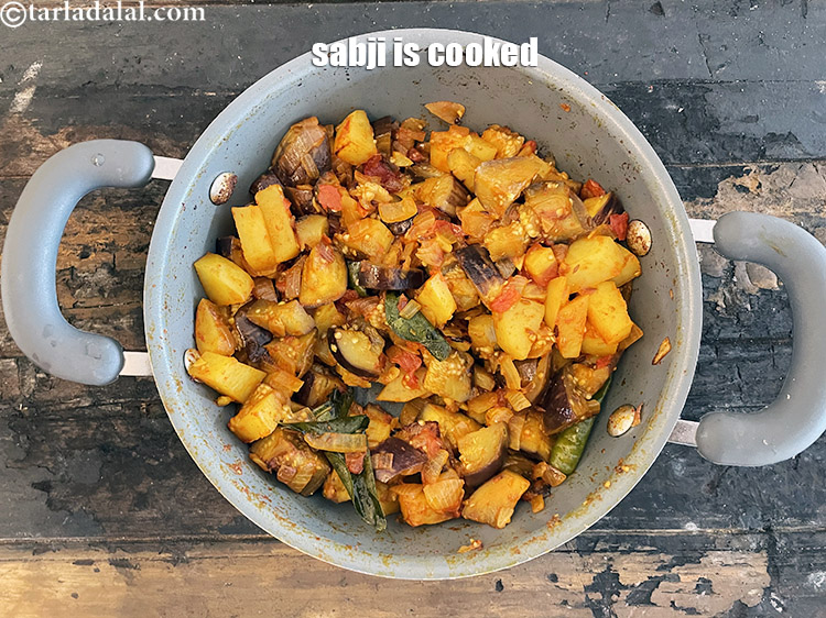 Step 23 – Sabji is cooked now.