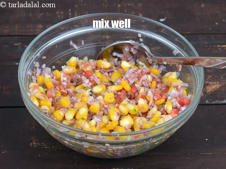 Step 28 – Mix well. Corn topping is ready.&nbsp;