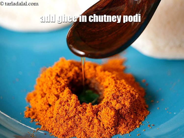 Step 26 – Add ghee in chutney podi.