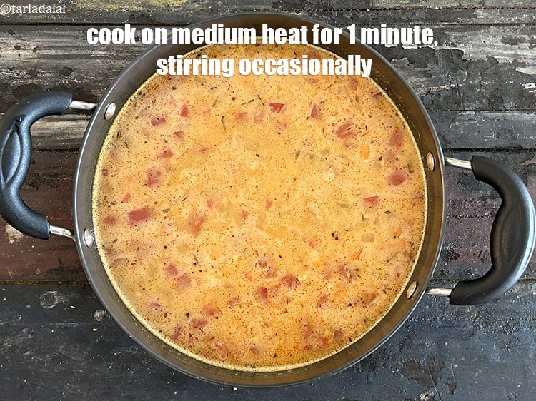 Step 29 – Cook on a medium flame for 1&nbsp;minute, while stirring occasionally.&nbsp;