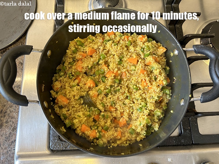 Step 22 – Cook over a medium flame for 10 minutes, stirring occasionally.&nbsp;