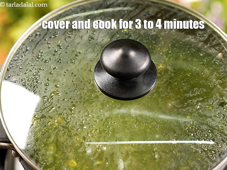 Step 22 – Cover and cook on medium flame for 3 to 4 minutes, while stirring occasionally.