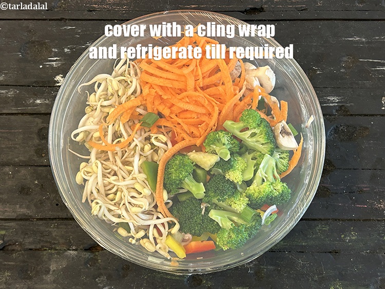 Step 29 – Cover with a cling wrap and refrigerate till required.