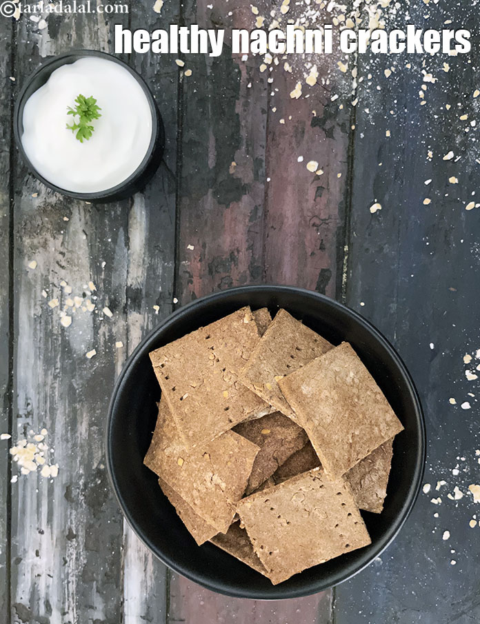 Step 22 – Serve <strong>ragi and oats cracker | oats nacni cracker | healthy millet oats Indian cracker …