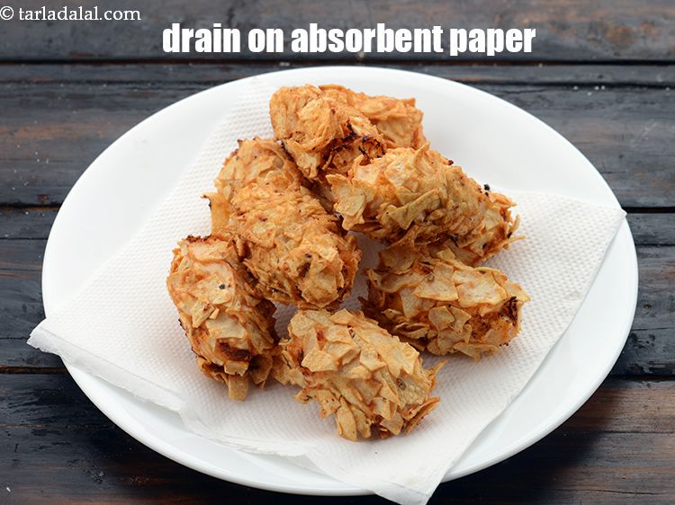 Step 22 – Drain on an absorbent paper.