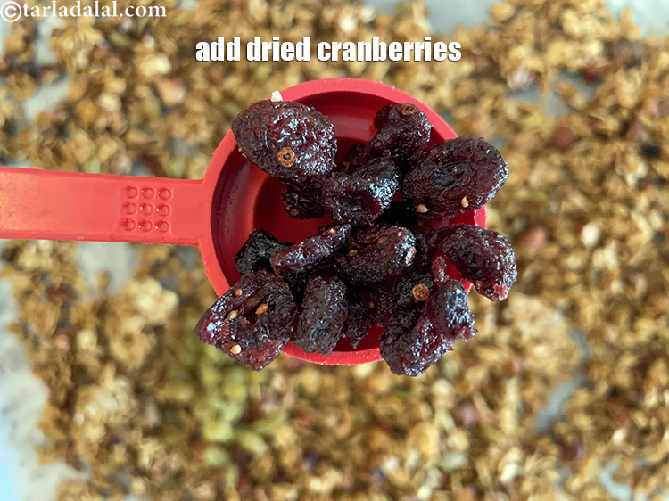 Step 25 – Add 2 tablespoons of chopped dried cranberries.