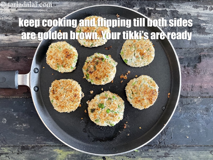 Step 24 – <meta charset="UTF-8" /> Keep cooking and flipping till both sides are gold brown. Your tikki's …