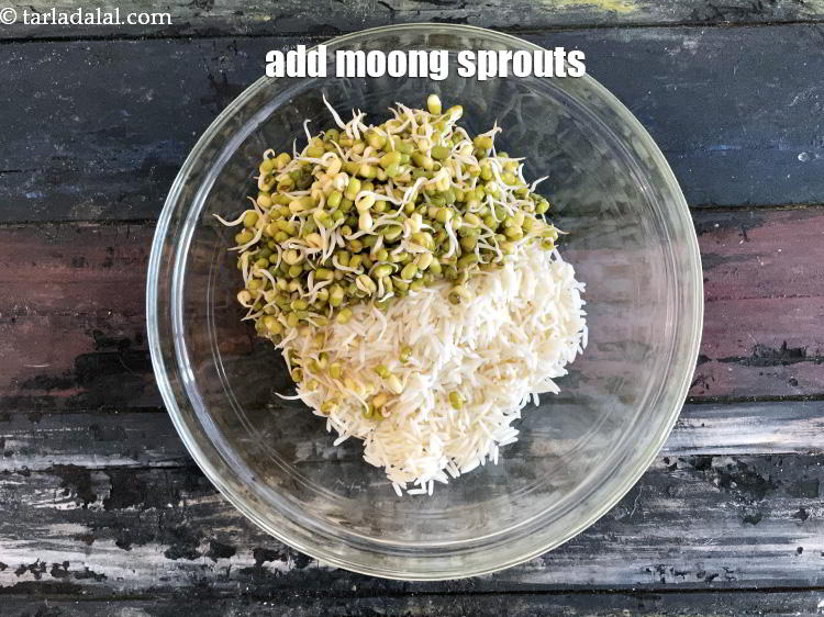 Step 23 – Add&nbsp;<meta charset="UTF-8" />3/4 cup&nbsp;<a href="glossary-sprouted-moong-moong-sprouts-988i">sprouted moong (whole green gram)</a>. See how to wash and drain …