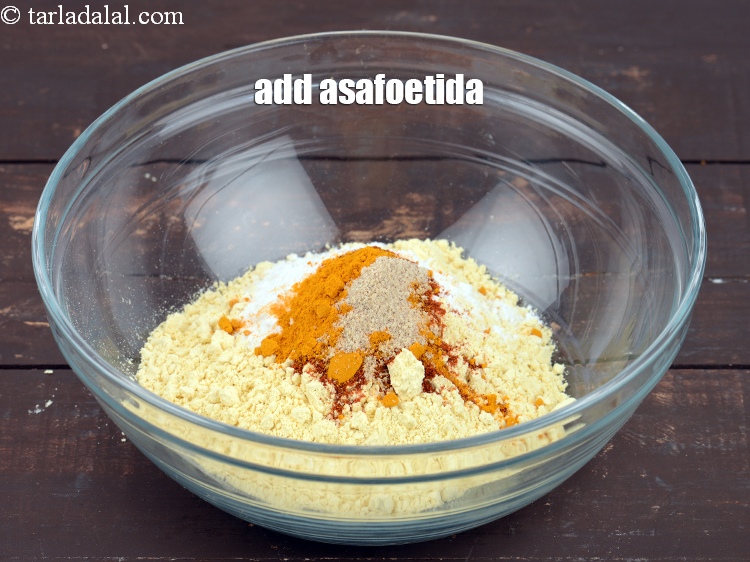Step 23 – Add 1/4&nbsp;tsp&nbsp;<a href="https://www.tarladalal.com/glossary-asafoetida-hing-113i">asafoetida (hing)</a>.