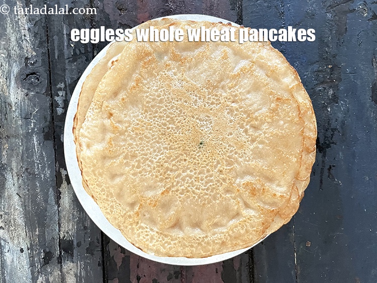 Step 24 – Your eggless whole wheat pancakes are ready.