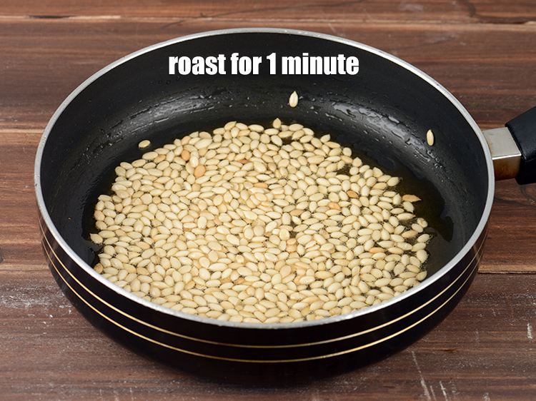 Step 22 – Roast on a medium flame for 1 minute until slightly browned.