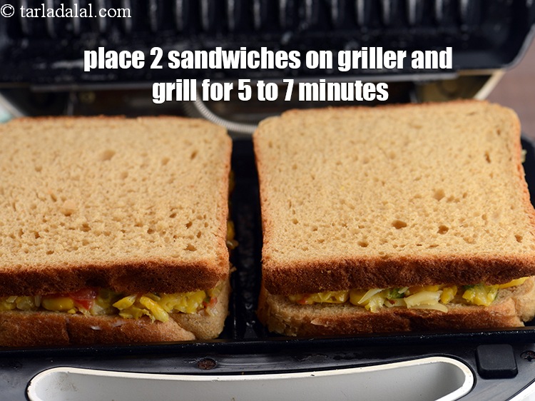 Step 22 – Place 2 sandwiches on the griller and grill the sandwich for 5 to 7 minutes …
