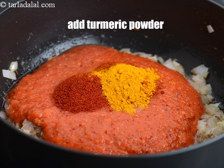 Step 23 – Add &frac12; tsp <a href="https://tarladalal.com/glossary-turmeric-powder-haldi-645i">turmeric powder (haldi)</a>.