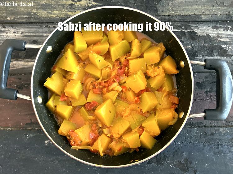 Step 23 – Sabzi after cooking 90%.