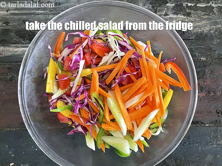 Step 23 – Take the chilled salad in a bowl.