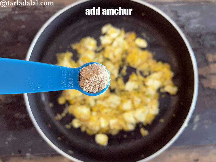 Step 36 – Add&nbsp;<meta charset="UTF-8" />1/4 tsp&nbsp;<a href="glossary-dried-mango-powder-amchur-powder-148i">dried mango powder (amchur)</a>.