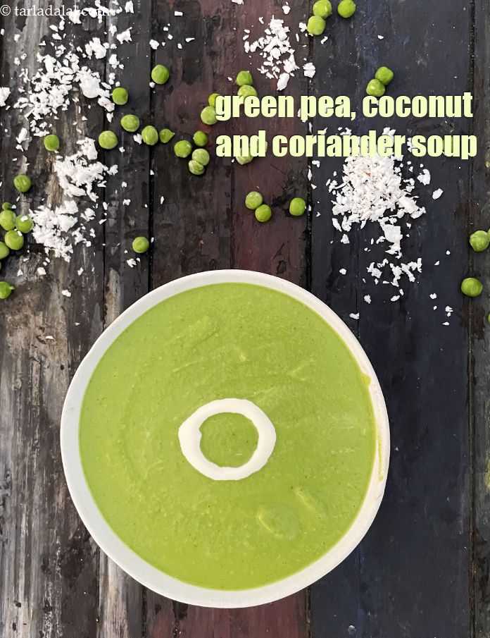 Step 24 – Serve <strong>green pea&nbsp;and coconut soup |&nbsp;green pea, coconut and coriander soup recipe | healthy Indian …