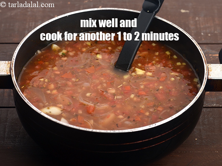 Step 22 – Mix well and cook on a high flame for another 1 to 2 minutes.