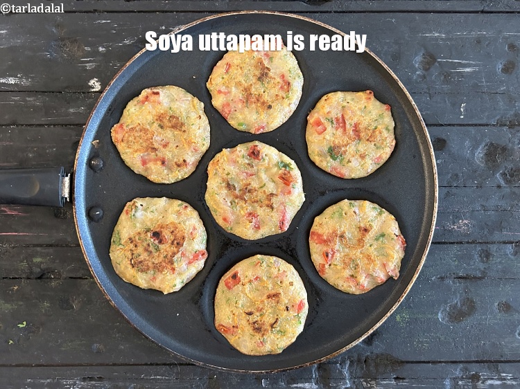 Step 22 – &nbsp;Your <strong>quick soya uttapam | soy vegetable uttapam | Indian soy pancake |&nbsp;</strong> is ready.&nbsp;