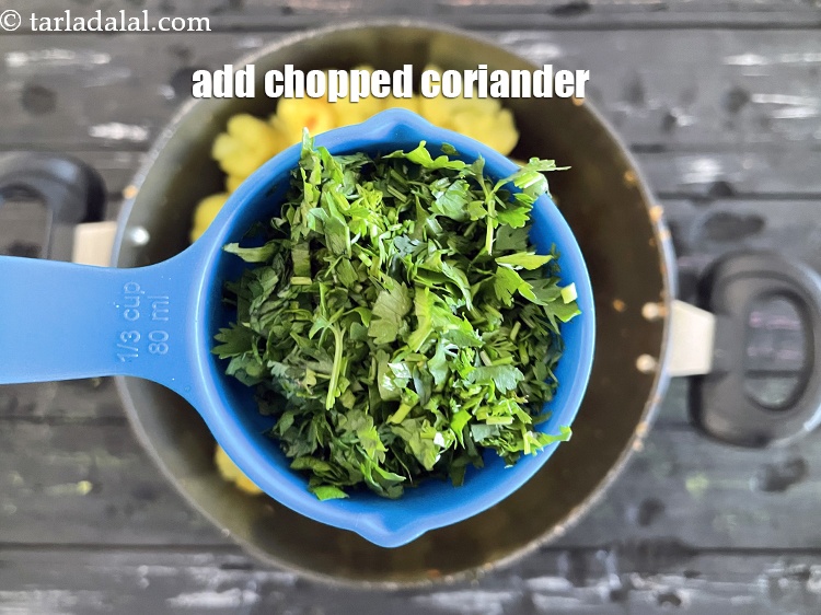Step 22 – Add&nbsp;<meta charset="UTF-8" />1/4 cup&nbsp;<a href="glossary-chopped-coriander-783i">chopped coriander (dhania)</a>.