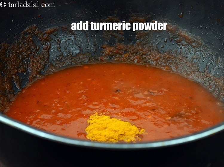 Step 23 – Add &frac12; tsp <a href="https://www.tarladalal.com/glossary-turmeric-powder-haldi-645i">turmeric powder (haldi)</a>.