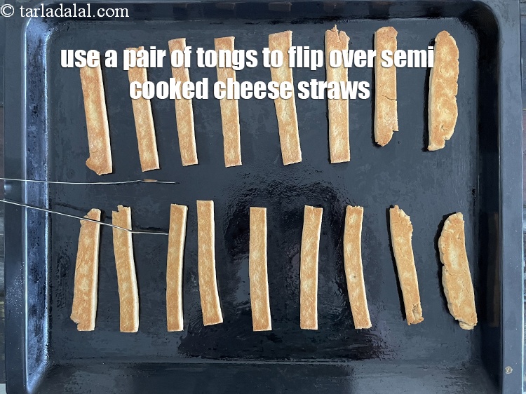 Step 24 – Turn the straws over with a pair of tongs.