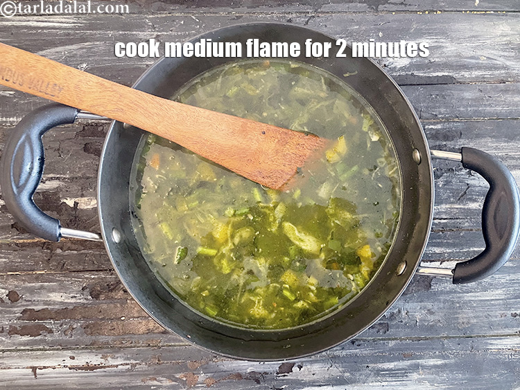 Step 34 – Cook on a medium flame for 1 to 2 minutes, while stirring occasionally.