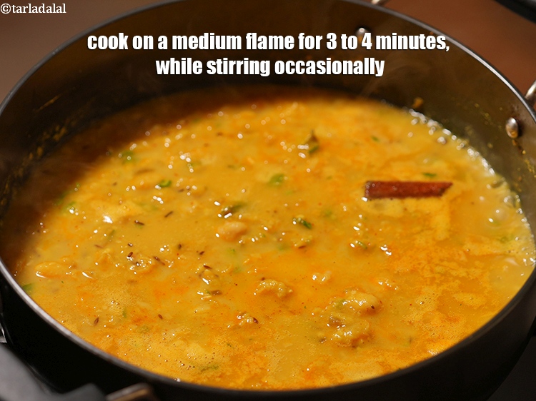Step 29 – Cook on a medium flame for 3 to 4 minutes, while stirring occasionally.