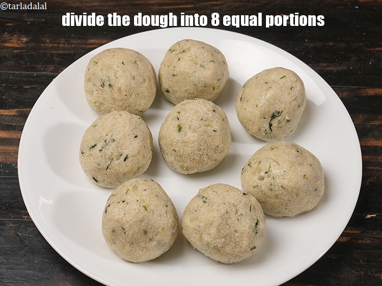Step 24 – Divide the dough into 8 equal portions.