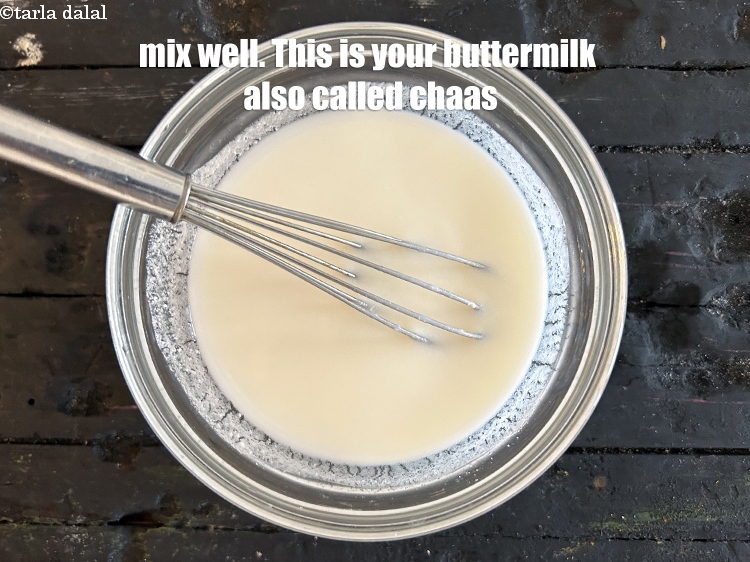 Step 23 – Mix well. This is your buttermilk also called chaas in Hindi.