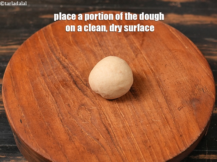 Step 22 – Place a portion of the dough on a clean, dry surface.